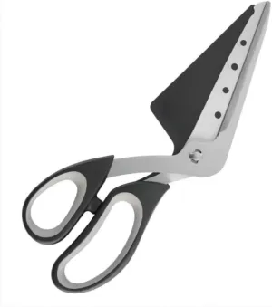 2-in-1 Pizza Cutter and Server, Stainless Steel Blade, Ergonomic Soft Grip Handle, Easy to Clean, Pizza Scissor and Spatula Combo, Multi-Purpose Kitchen Tool