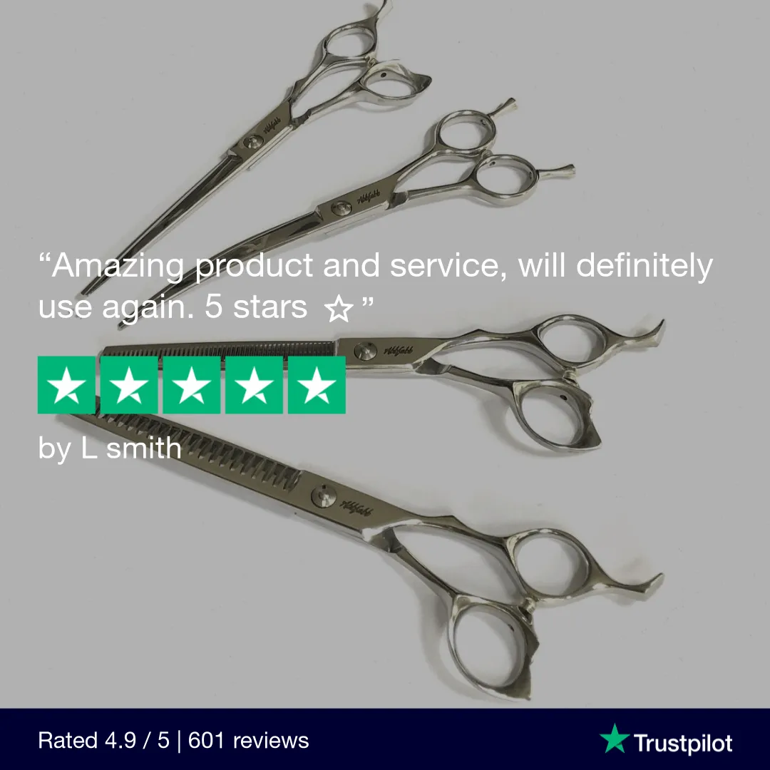 Abbfabb Grooming Scissors Ltd Four Piece 7" Dog Grooming Scissor Set