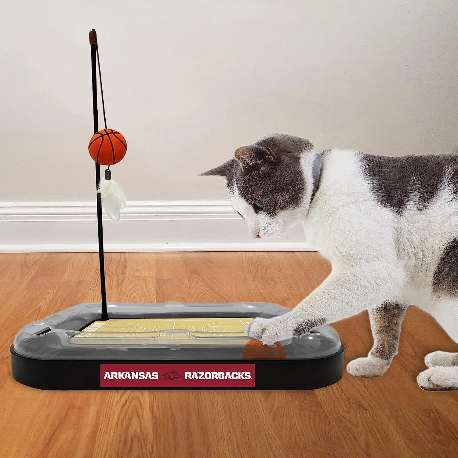 AR Razorbacks Basketball Cat Scratcher Toy