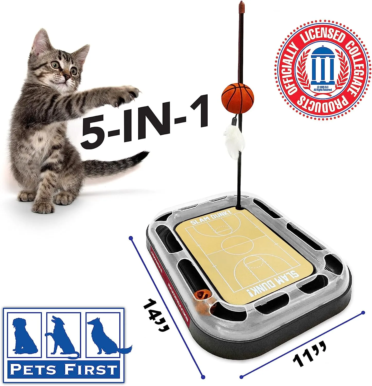 AR Razorbacks Basketball Cat Scratcher Toy