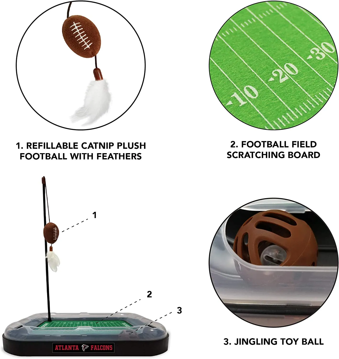 Atlanta Falcons Football Cat Scratcher Toy