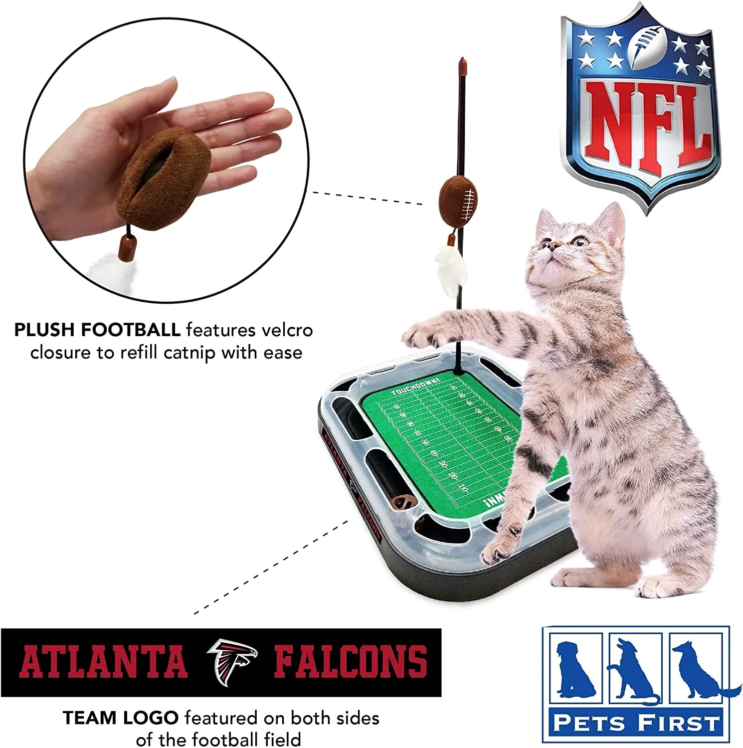 Atlanta Falcons Football Cat Scratcher Toy