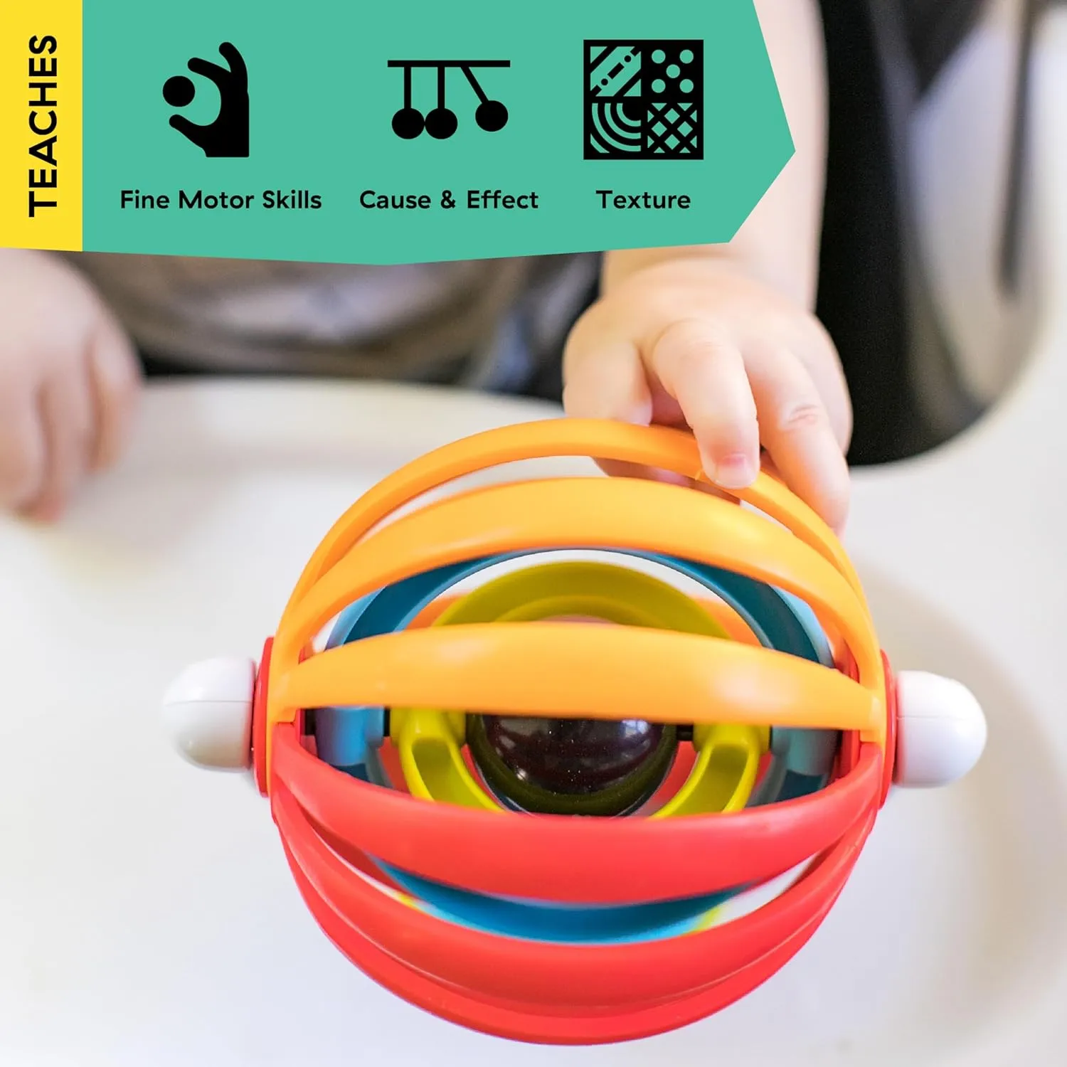 Baby Einstein Sticky Spinner BPA-free Suction Cup High Chair Activity Toy and Tray Toy for Early Development, 3mo 