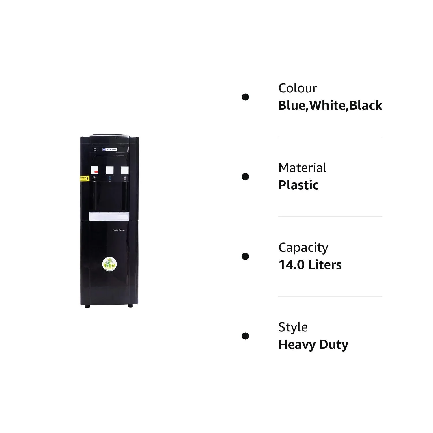 Blue Star BWD3FMCGA-B Water Dispenser Without  Refrigerator  Black Color