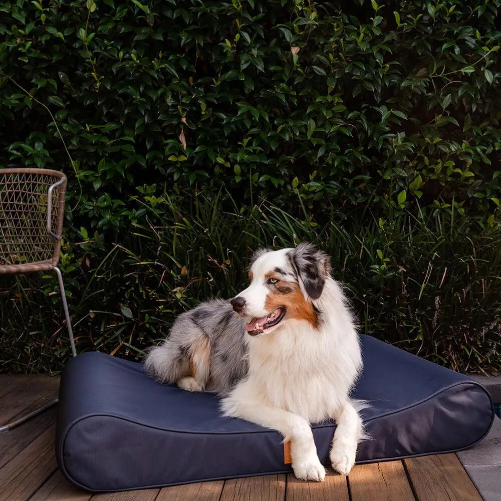 Buddy & Belle Water Resistant Orthopedic Outdoor Lounger Dog Bed Charcoal