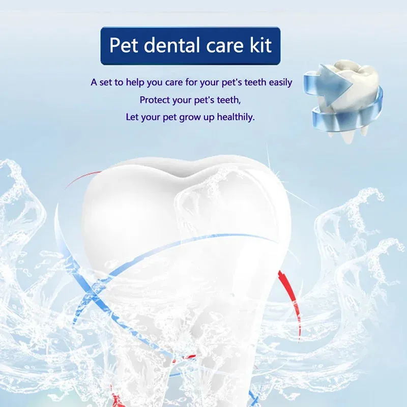 Complete Toothbrush and Toothpaste Set for Dogs & Cats