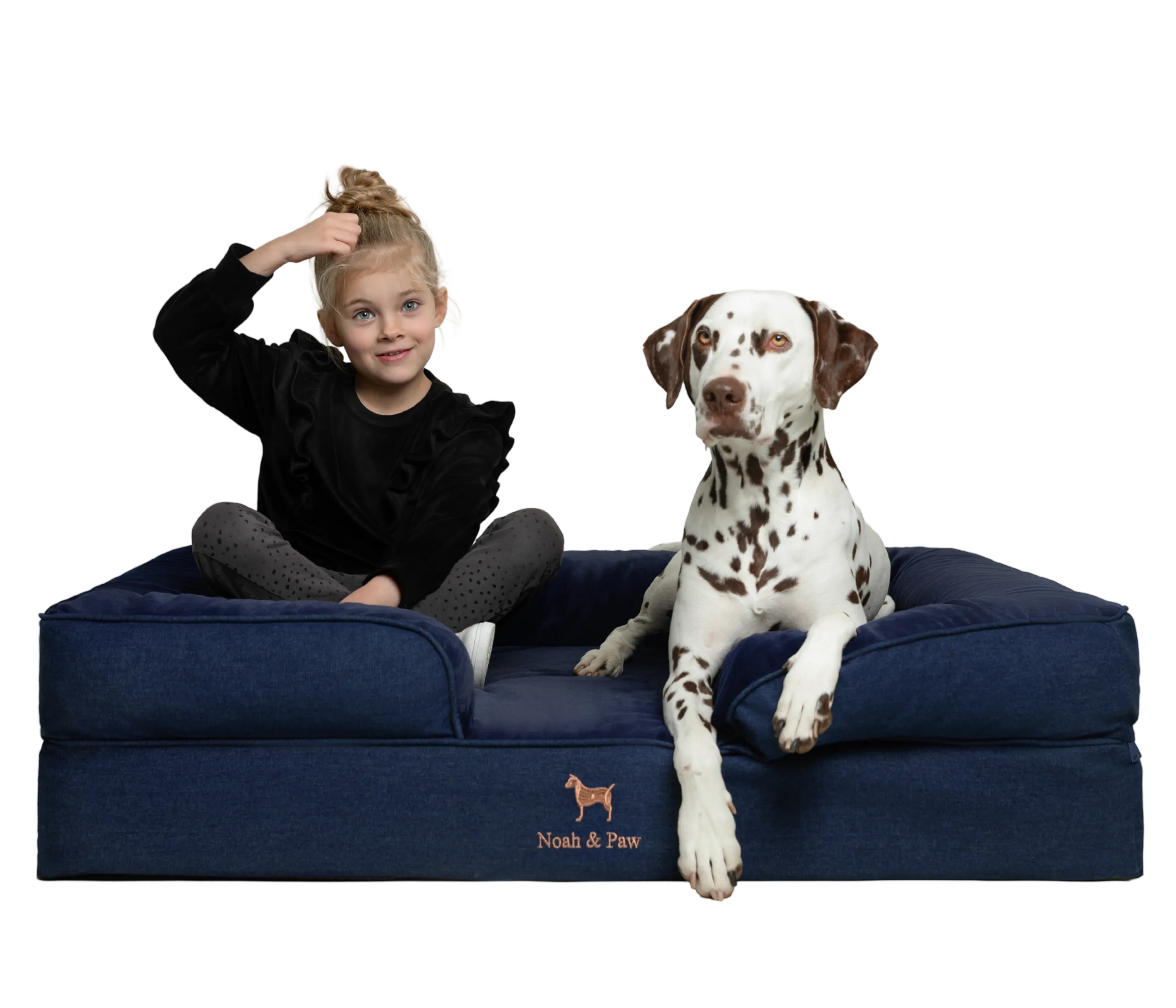 Denim Orthopedic Pet Bed, Memory Foam, Infused with Cooling Gel