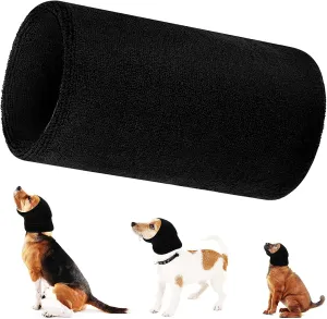 Dog Snood Neck and Ears Warmer Dog Ear Muffs Noise Protection Pet Knit Snood Headwear for Comfort, Grooming Anti-Anxiety(L)