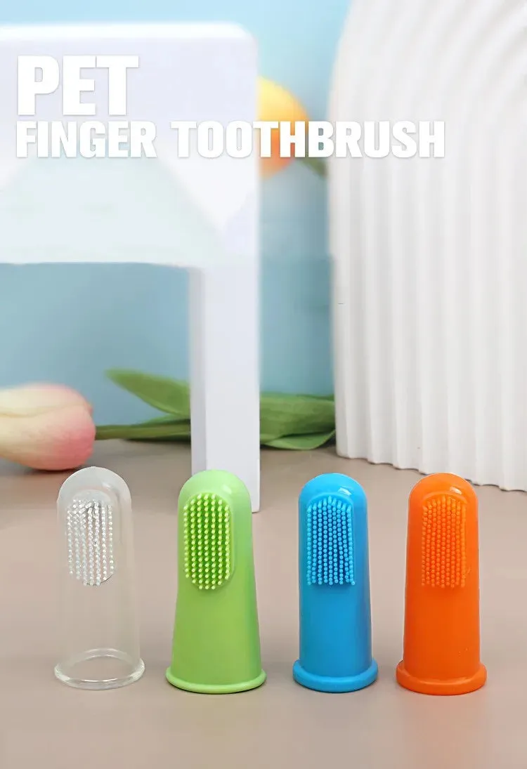 Dog Toothbrush 2PC Dog Teeth Cleaning Soft Toothbrushes for Dogs Oral Clean Massage Cat Toothbrush Set Pet Grooming Pet Products
