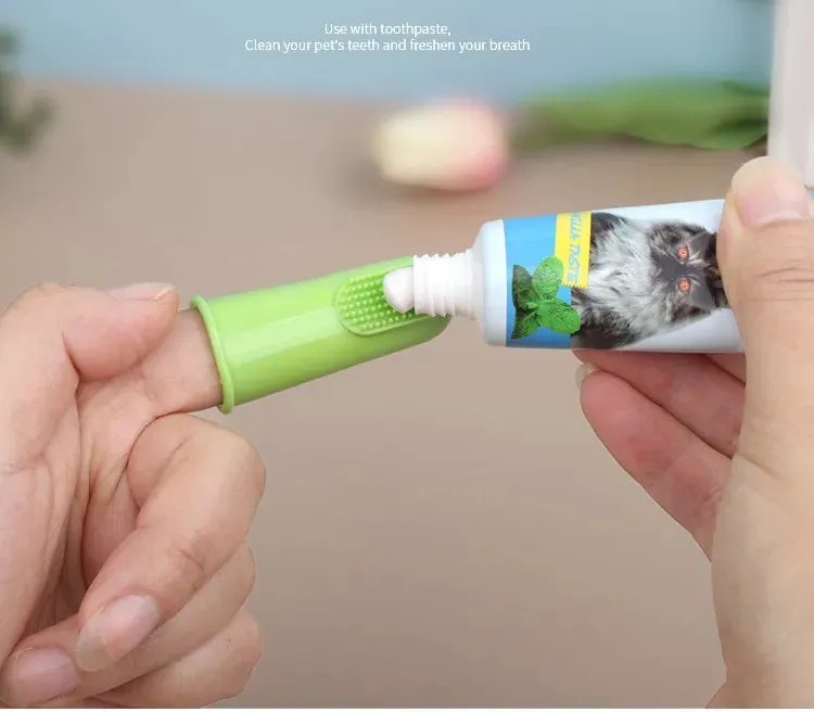 Dog Toothbrush 2PC Dog Teeth Cleaning Soft Toothbrushes for Dogs Oral Clean Massage Cat Toothbrush Set Pet Grooming Pet Products