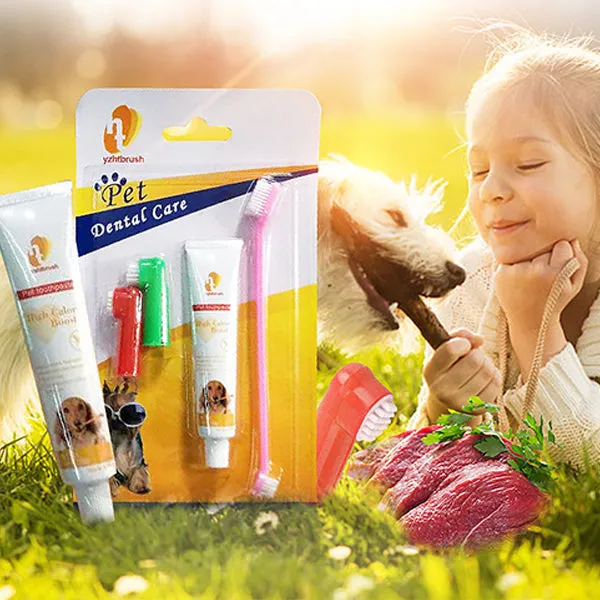 Dog Toothbrush & Toothpaste Set