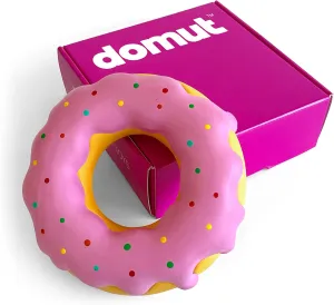 Donut Dog Toys - for Aggressive Chewers Durable Chew Toy Rubber For Large & Medium Dogs, Tough Heavy Duty Birthday Gift (1 x Pink)