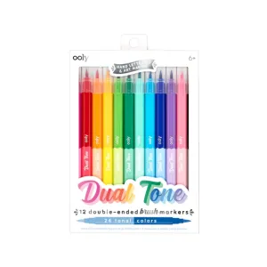 Dual Tone Double Ended Brush Marker
