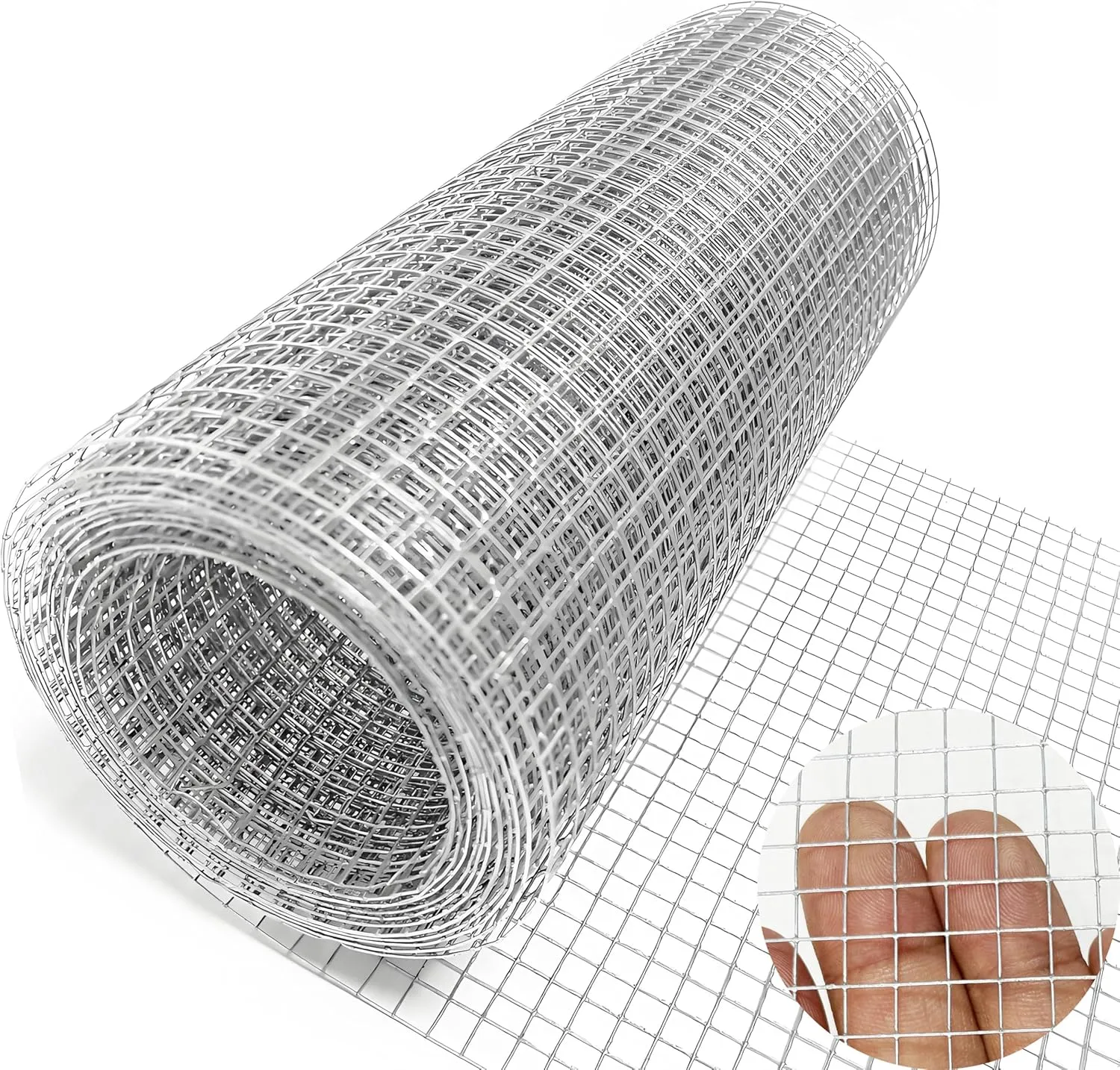 Hardware Cloth 1/4 inch 16IN x10FT Galvanized After Welding 23 Gauge,Chicken Wire Mesh Screen Fence, Heavy Duty Wire Mesh Roll for Chicken Pen/Coop Fences, Garden Fences,Poultry Netting Cage