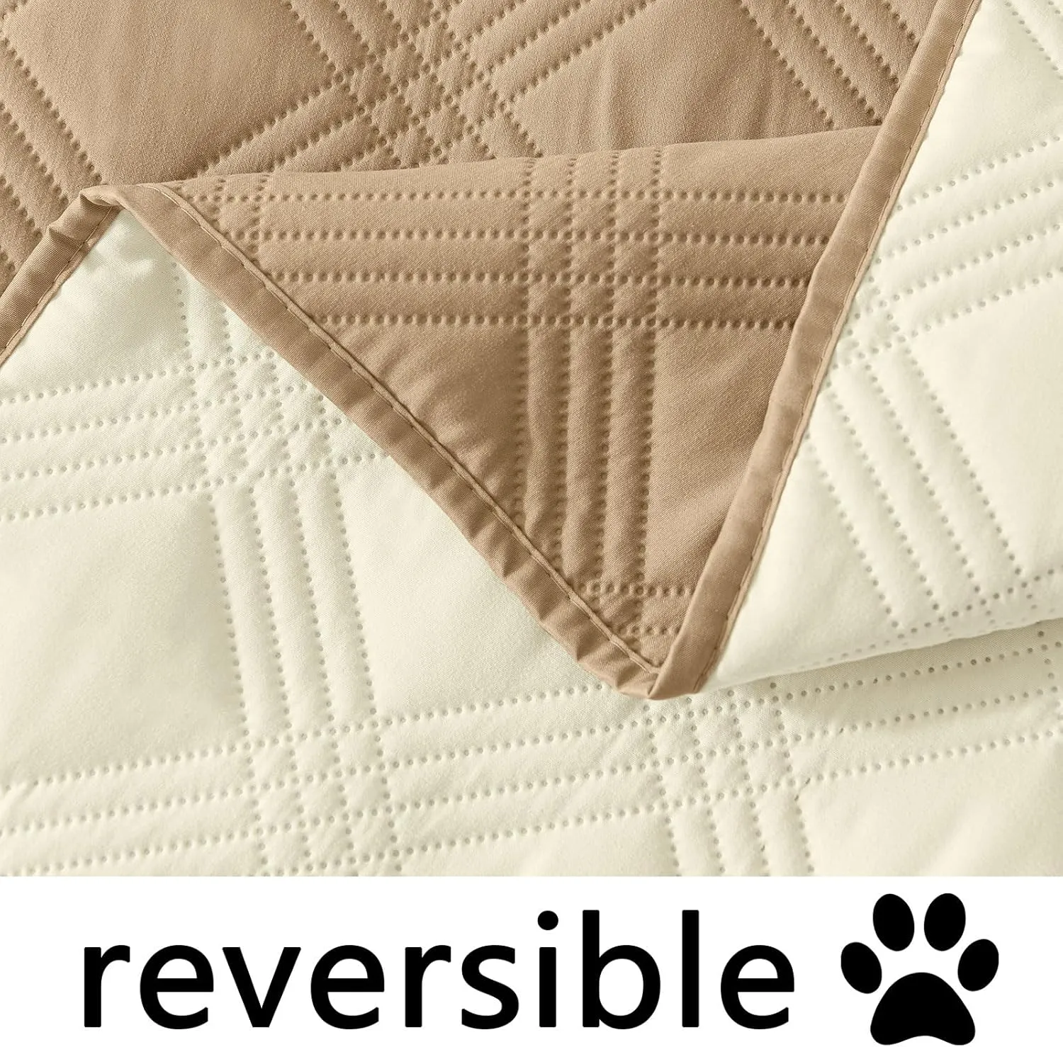 hyha Waterproof Dog Blanket, Reversible Pet Bed Blanket, Soft Sofa Couch Cover for Dogs Washable, Waterproof Pet Couch Covers for Sofa Puppy Cats Furniture Protector(30"x70", Camel/Beige)