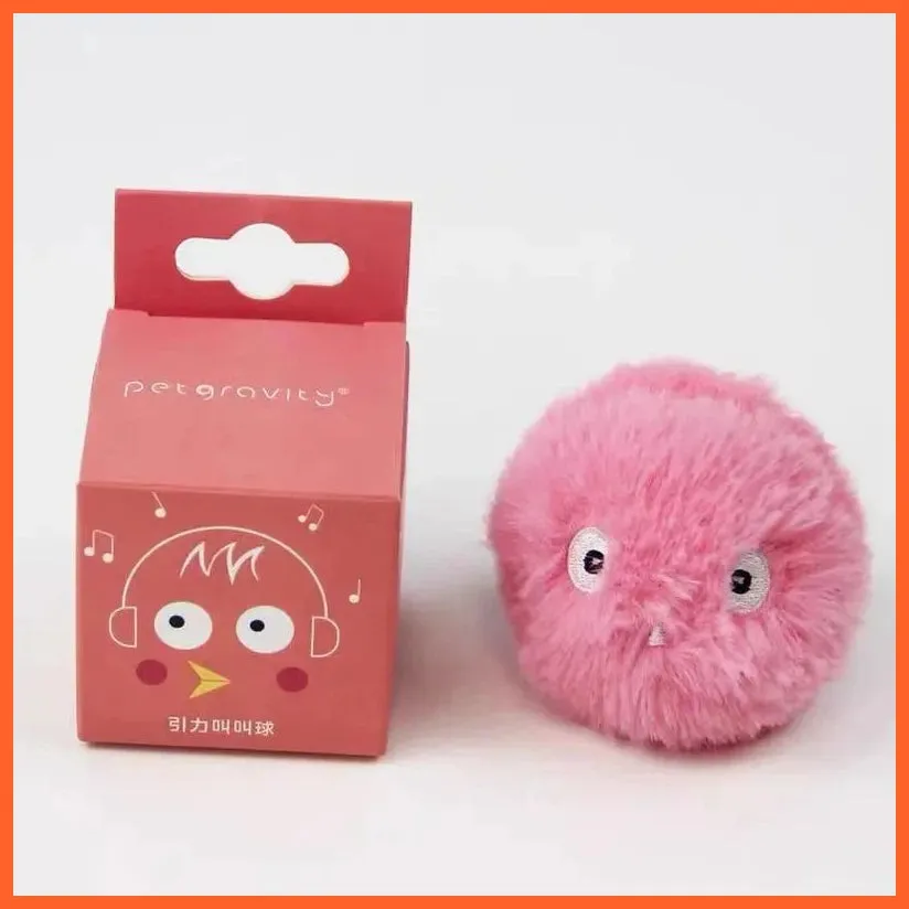 Interactive Ball Smart Cat Toys Plush Electric Catnip Training Toy Kitten Touch Sounding Pet Product Squeak Toy Ball