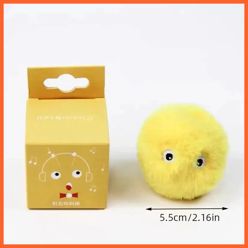 Interactive Ball Smart Cat Toys Plush Electric Catnip Training Toy Kitten Touch Sounding Pet Product Squeak Toy Ball