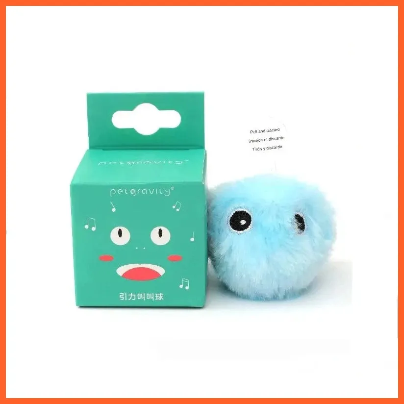 Interactive Ball Smart Cat Toys Plush Electric Catnip Training Toy Kitten Touch Sounding Pet Product Squeak Toy Ball