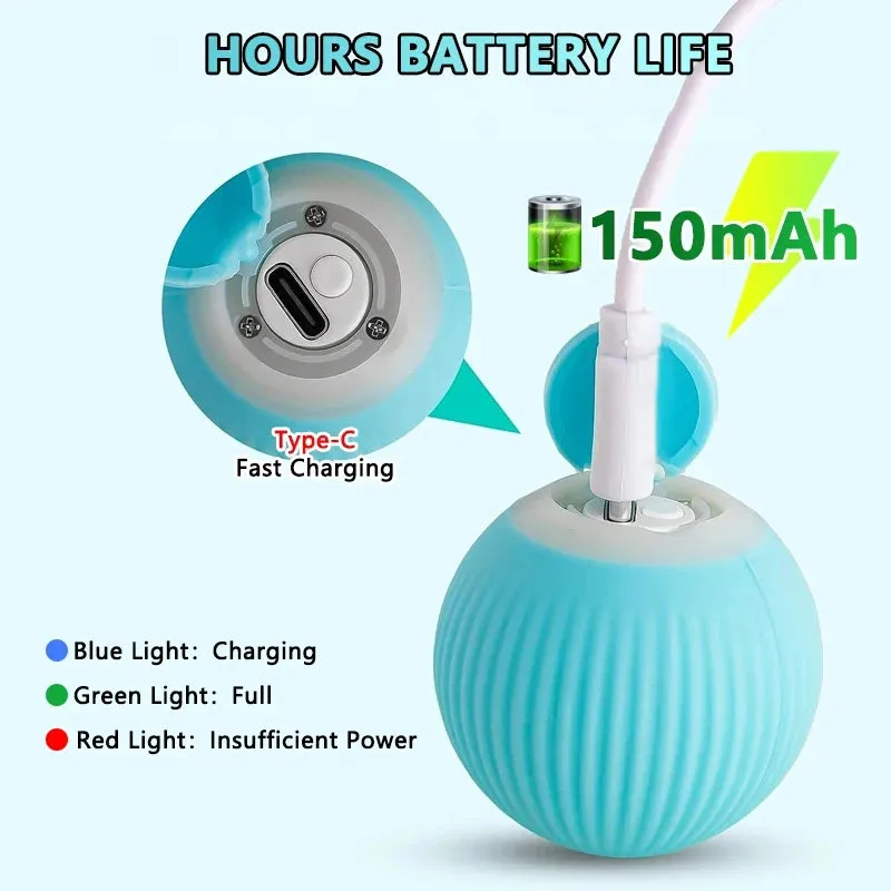 Interactive Smart Cat Toy Ball - Automatic Rolling Ball for Indoor Cats