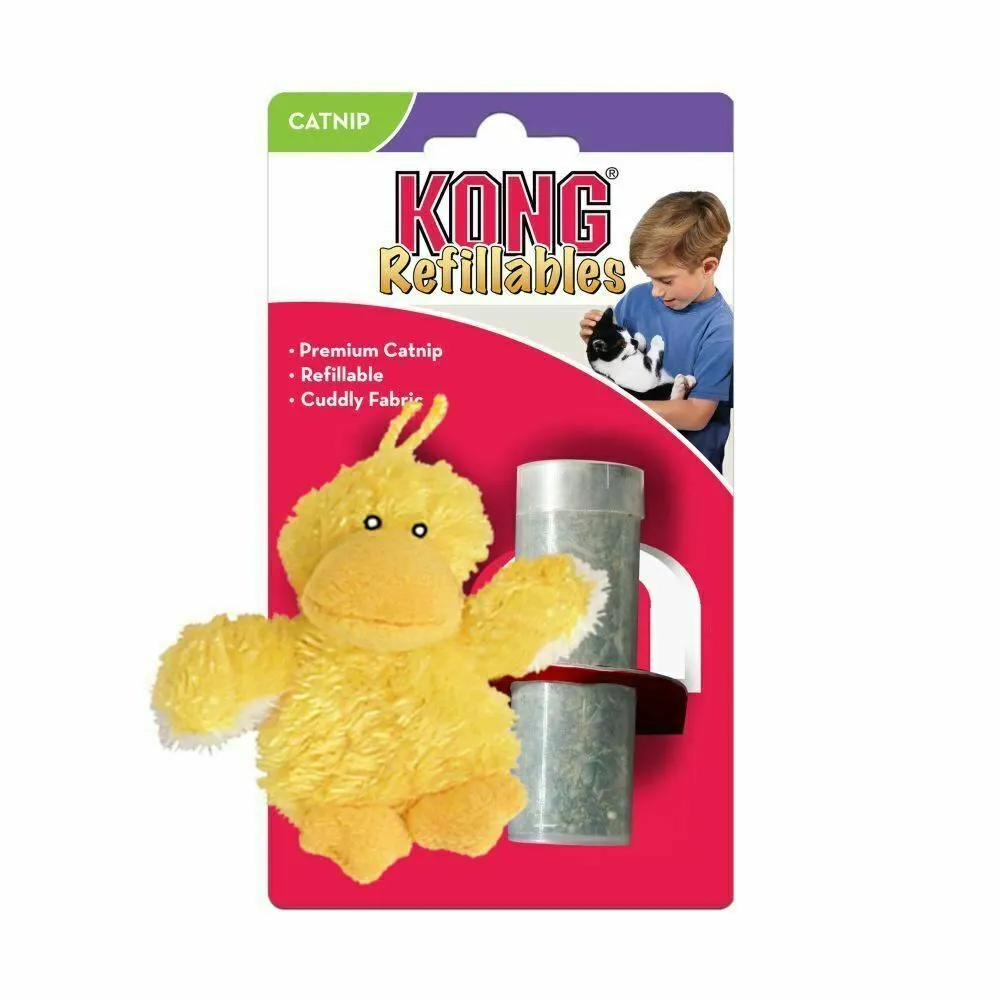 KONG Refillables Catnip Duckie Cat Toy Yellow 1ea/One Size