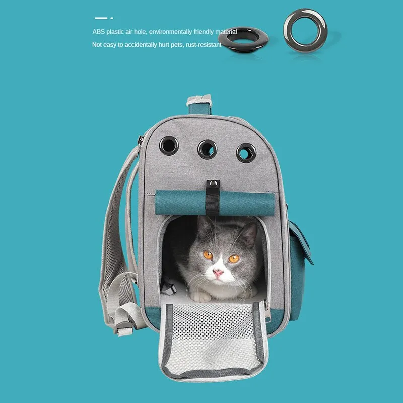 Outdoor Portable Breathable Cat Dog Carrier with wheels