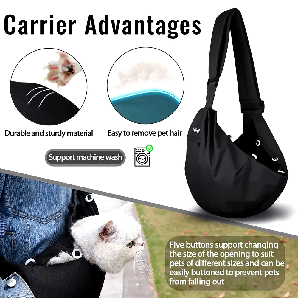 Pet Dog Sling Carrier Bag Outdoor Portable Shoulder Messenger Bag Cat Walking Bag for Puppy Kitten Nylon Pets Handbag