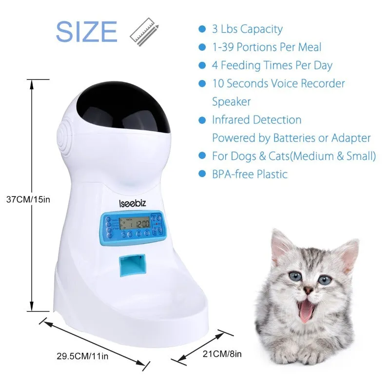 Pet Food Dispenser Feeder with Timer