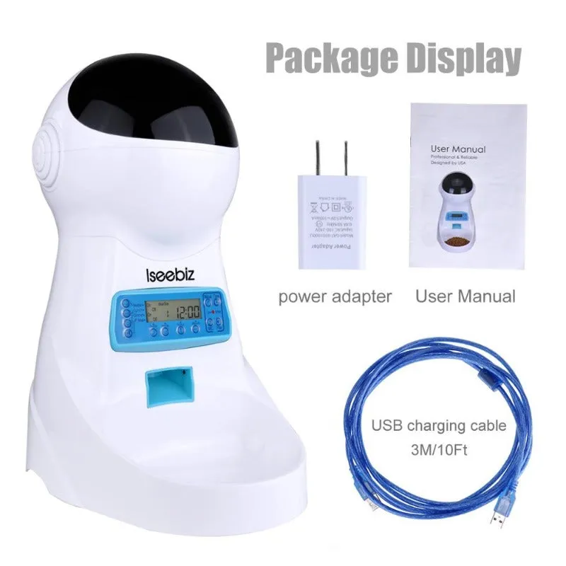 Pet Food Dispenser Feeder with Timer