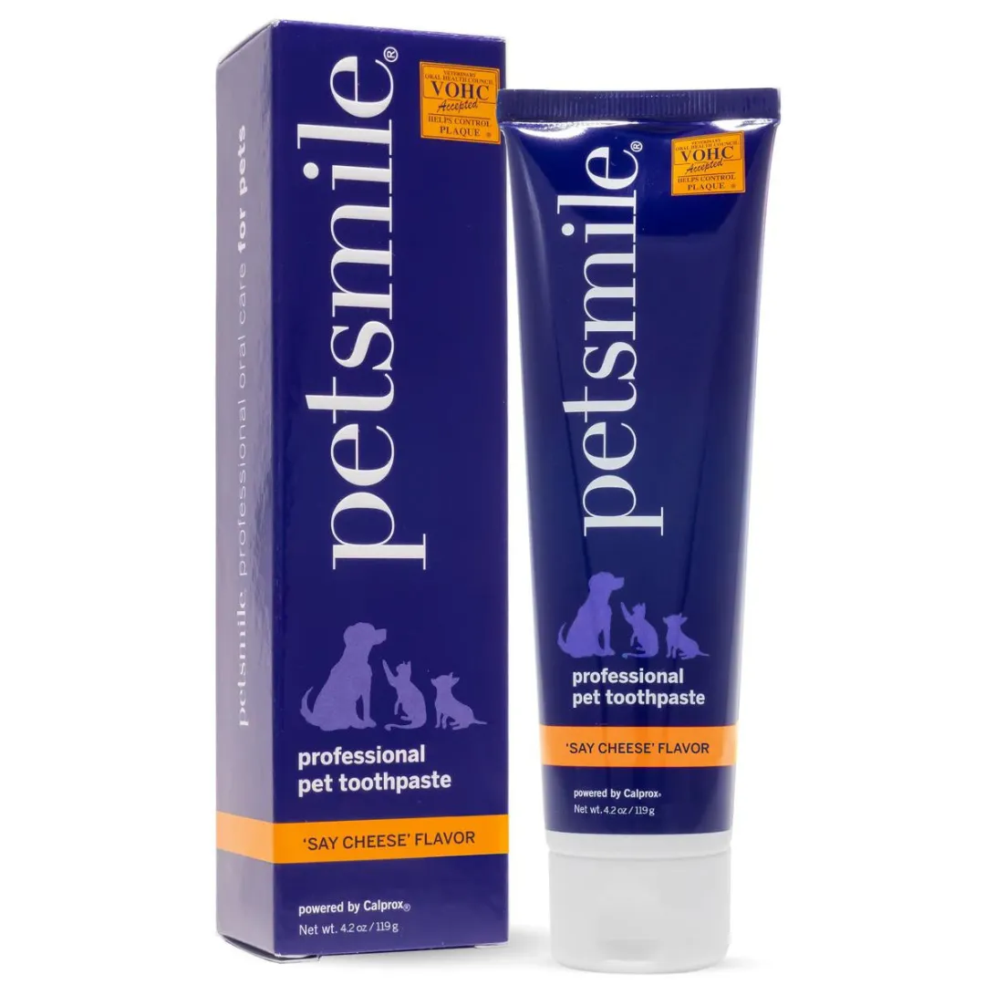 PetSmile Say Cheese Flavour Professional Pet Toothpaste & Professional Pet Toothbrush Set