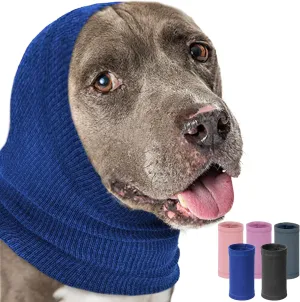 PUMYPOREITY Dog Ear Cover for Anxiety Relief, Calming Hoodie Noise Canceling for Grooming and Force Drying, Headband for Dog Hematoma, Pet Thunderstorms Ear Protection