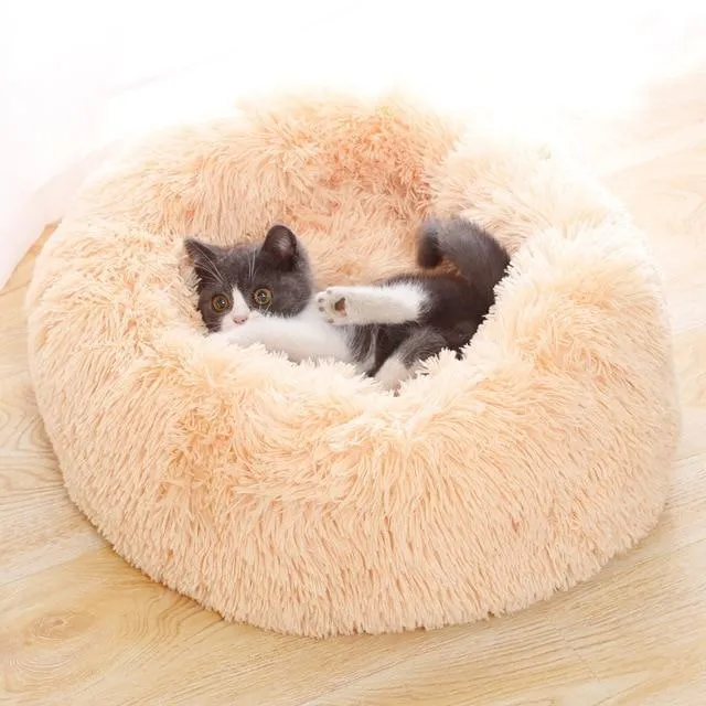 Replacement Cover- Soft and Fluffy Plush Calming Pet Bed With Removable Cover
