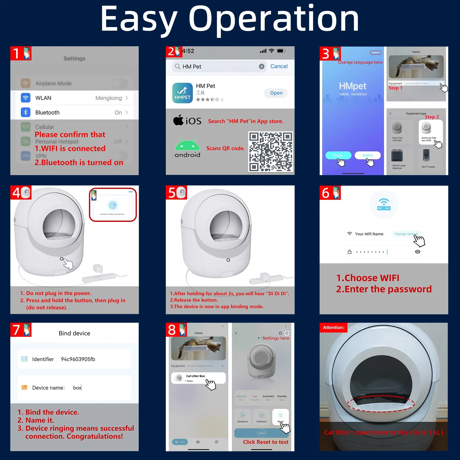 Smart App control Self-Cleaning Automatic Litter Box for Multiple Cats