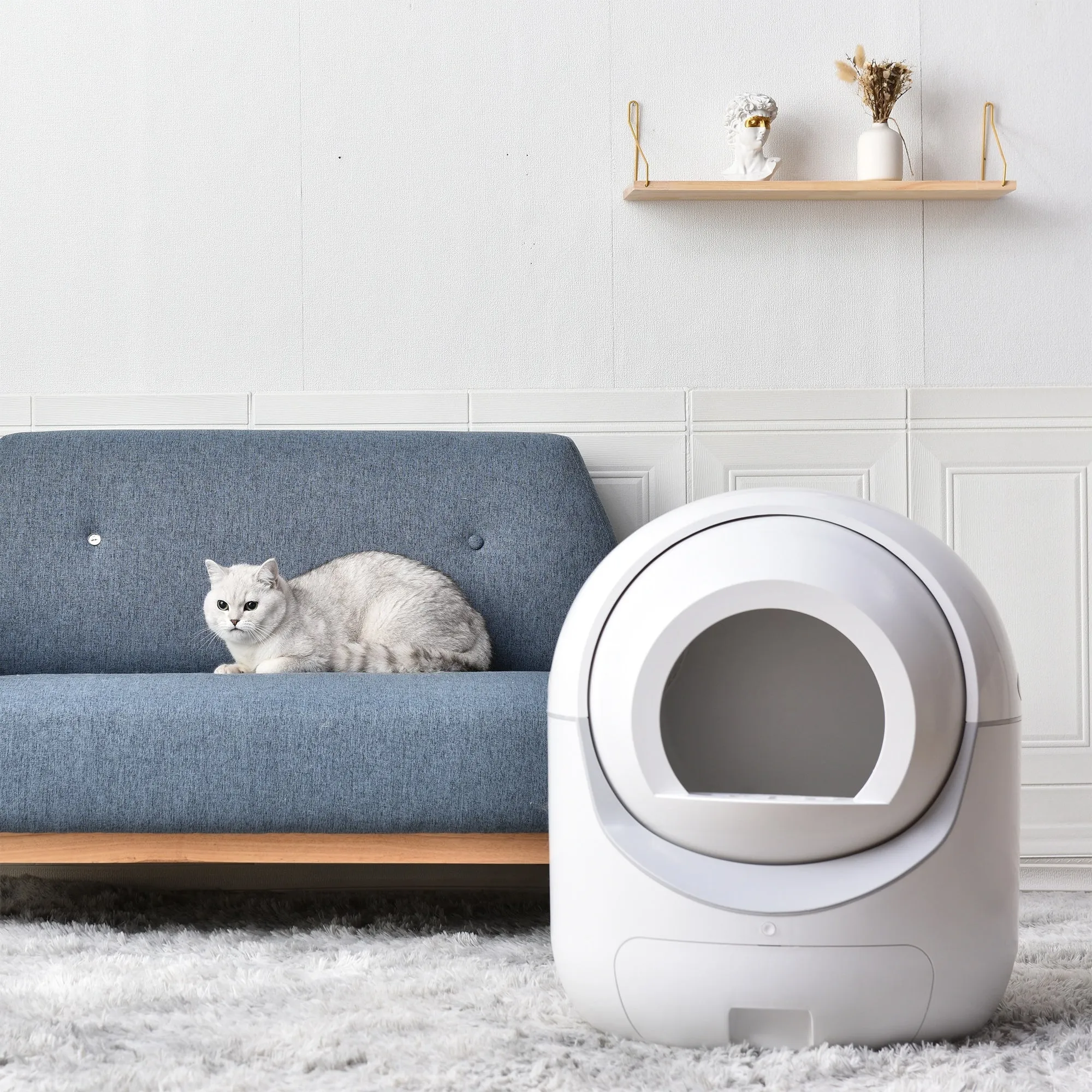 Smart App control Self-Cleaning Automatic Litter Box for Multiple Cats