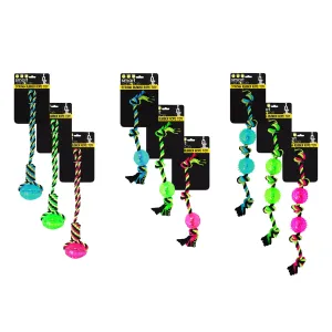 Smart Choice Rubber Ball & Rope Tug Dog Toy
