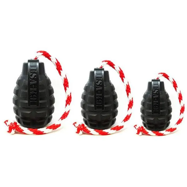 SODAPUP - USA-K9 Magnum Grenade Durable Rubber Chew Toy & Treat Dispenser