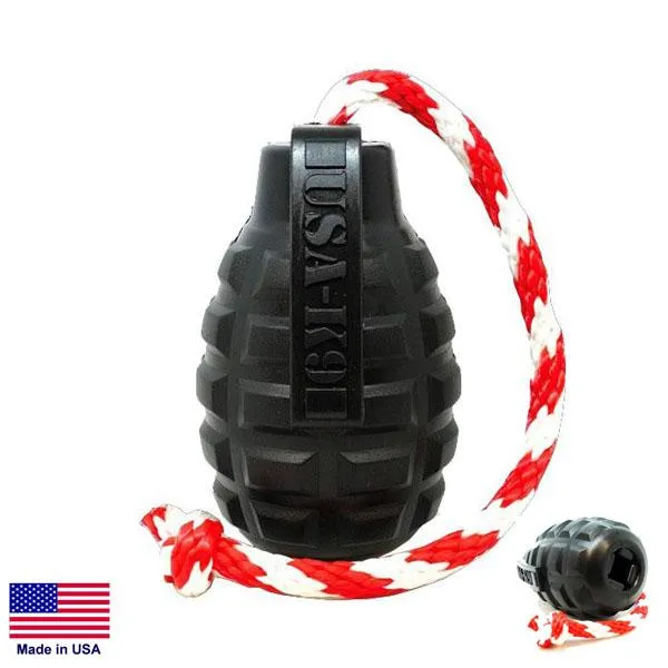 SODAPUP - USA-K9 Magnum Grenade Durable Rubber Chew Toy & Treat Dispenser