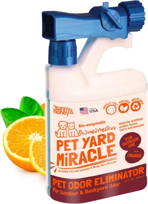 Sunny & Honey Turf Cleaner For Pet Urine Outdoor - Kid & Pet Safe - Artificial Grass Dog Urine Cleaner - Long Lasting Scent - Artificial Grass Cleaner - All Outdoor Surfaces - Orange, 32oz