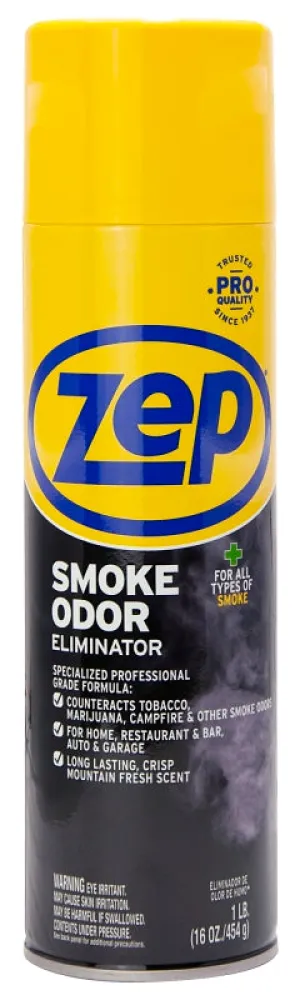 Zep ZUSOE16 Smoke Odor Eliminator, 16 oz Can :EA: QUANTITY: 1