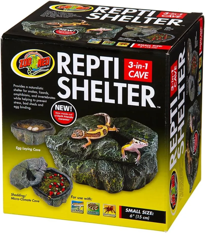 Zoo Med Reptile Shelter 3 in 1 Cave, Small